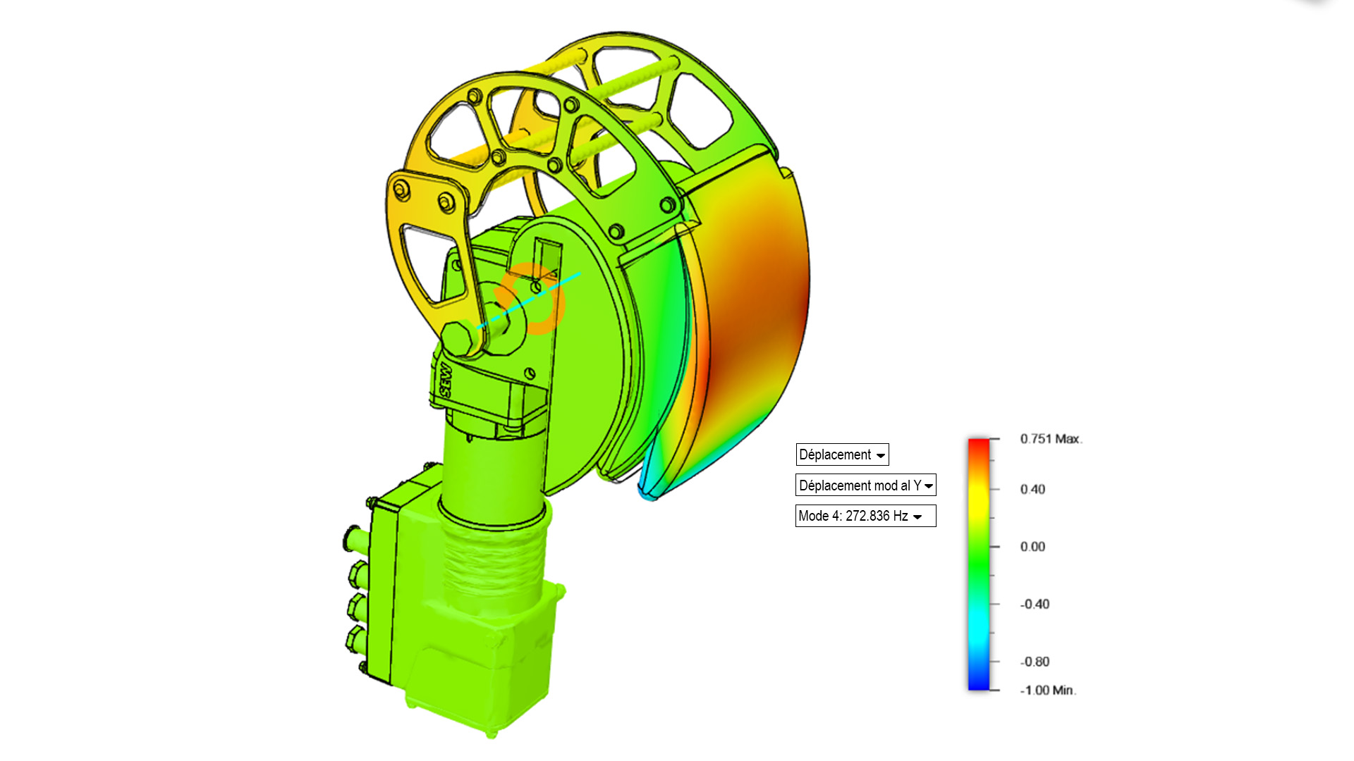 Simulation de vibrations sur un générateur d'ondes